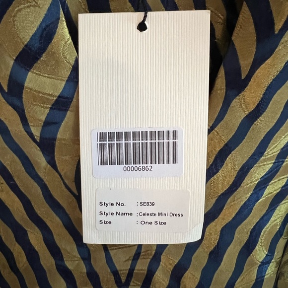 NWT Anthropologie Sissel Edelbo Celeste Mini Dress Upcycled Sari One Size - Picture 5 of 9